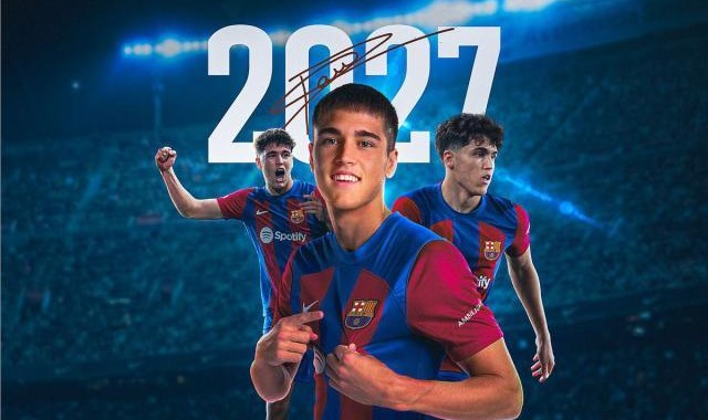 官方：巴萨与库巴西续约，新合同签至2027年